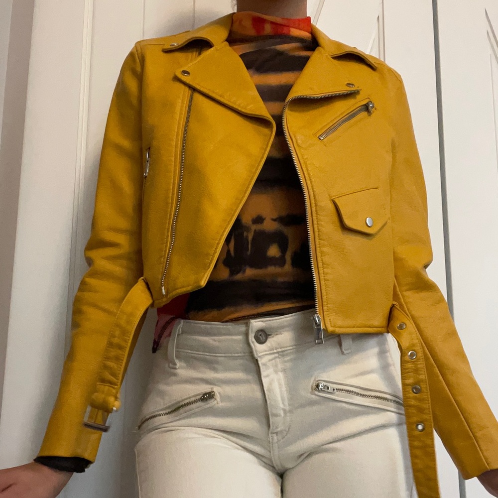 Zara vegan leather jacket